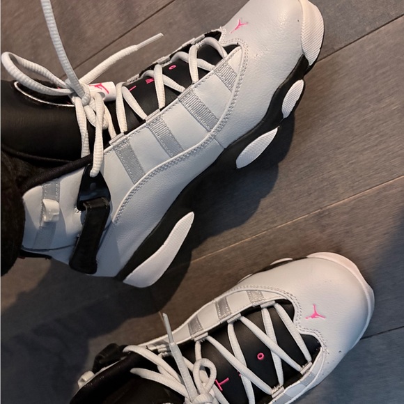 Jordan Kids Sneakers - Black, Gray, and Pink - Picture 6 of 7
